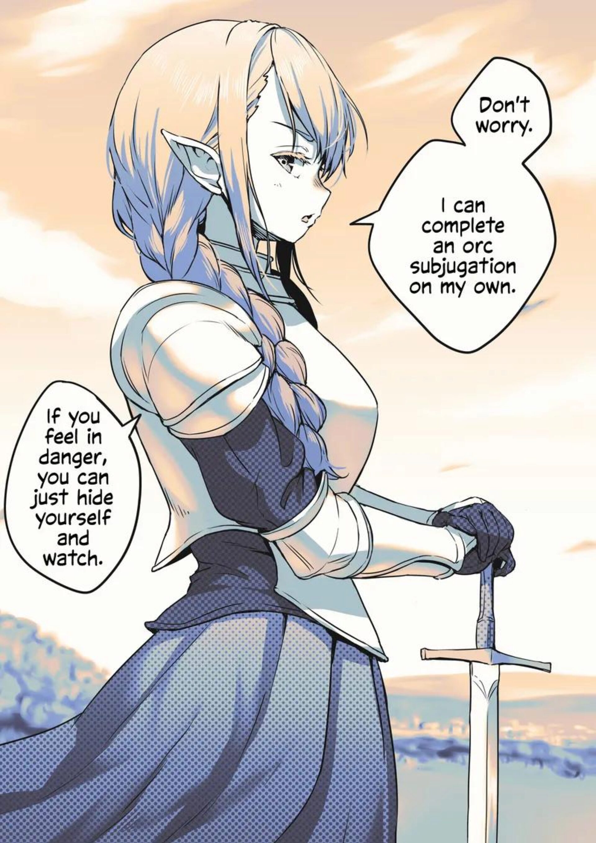 Почему эльфийка пыталась сразиться с орком? Она что, глупая? Аянакитори