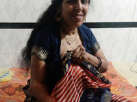 Meena in sharee  house wife