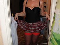 Photo shoot of Valentina in a miniskirt