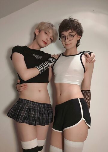 Wanna have a threesome with two femboys? Don't be shy